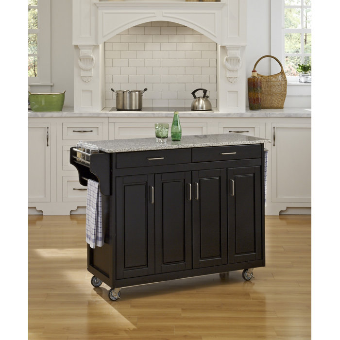 Red Barrel Studio® Littrell Granite Kitchen Island & Reviews Wayfair
